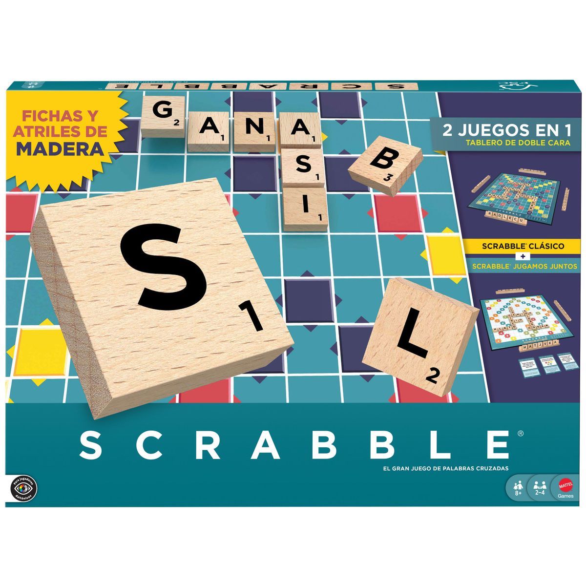 MATTEL GAMES SCRABBLE CORE WOOD EN CASTELLANO
