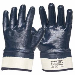 MAXINITE, guante nitrilo azul con manga recubierto