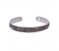 MB116A Pulsera PLATA DE PALO Man en plata de ley y bronce