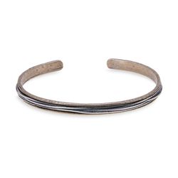 MB123B Pulsera PLATADEPALO rígida de bronce y plata