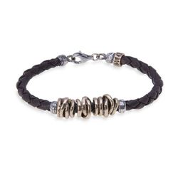 MB134X Pulsera PLATADEPALO hombre bronce y plata de ley