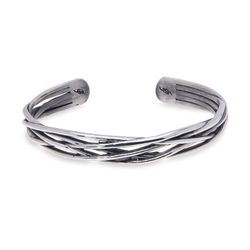 MB136A Pulsera PLATADEPALO de hombre rígida, elegante y atractiva