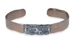 MB228X Pulsera Plata de Palo rígida combinada con bronce y plata de ley, colección  Atlas