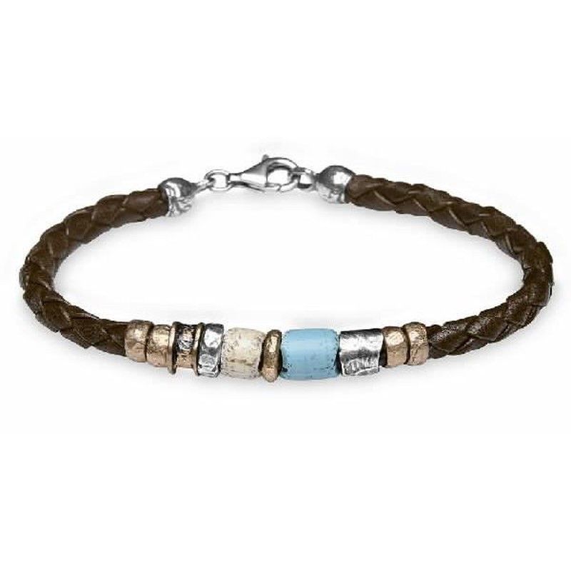 MB4Y Pulsera Plata de Palo hombre en plata y coloridos