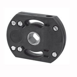 Mecanismo CARDAN "COMPACT"  1:5 / 13 Kg.          (Final de carrera de 14 vueltas) Entrada axial para perno  hexag. 19 mm y salida para varilla Q. 8 mm.