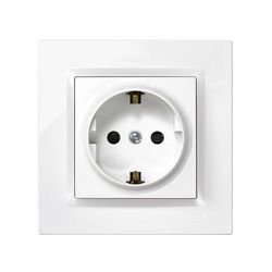 Mecanismo De Empotrar Enchufe Schuko Serie 10 Blanco