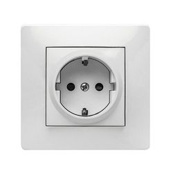 Mecanismo de empotrar FAMATEL Habitat 15. Enchufe Schuko Habitat15 16A-250V Blanco