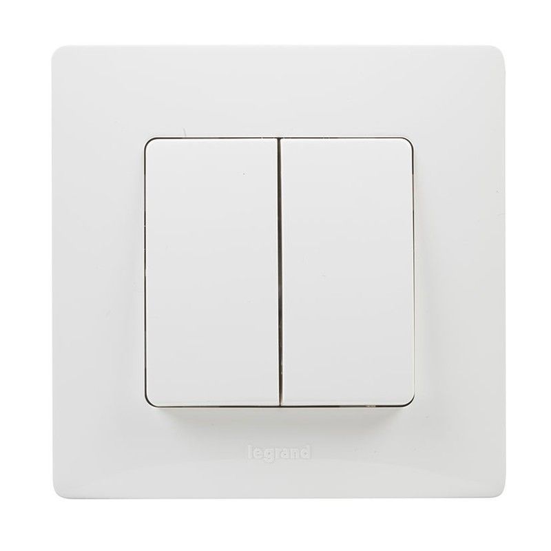 Mecanismo de empotrar LEGRAND serie Niloé Doble Conmutador Blanco Serie Niloe