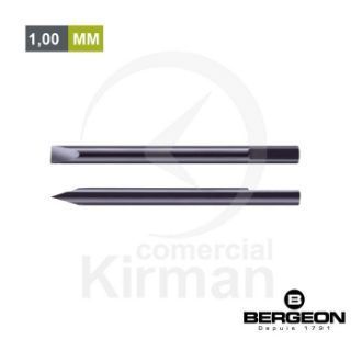 Mecha Bergeon Acero 45006 Plana Para Destornillador De Precisión De 1.00mm