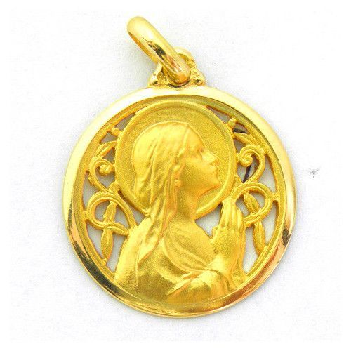 Medalla Oro 18kts Ave Manos Calada 20mm MK1/4/2/20