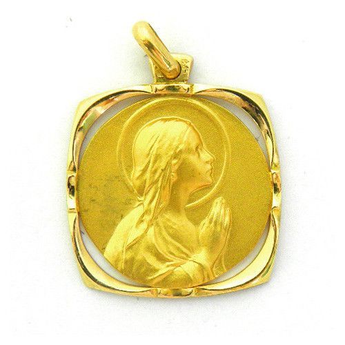 Medalla Oro 18kts Ave Manos Calada 22mm MK1/40/2/22