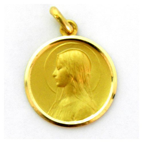Medalla Oro 18kts Ave María Velo 14mm M1/11/1/12