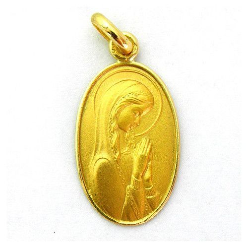 Medalla Oro 18kts Ave Nińa Oval 21mm M1/23/3/21