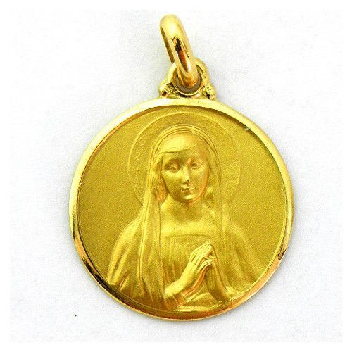 Medalla Oro 18kts Ave Rafael 22mm M1/4/138/22