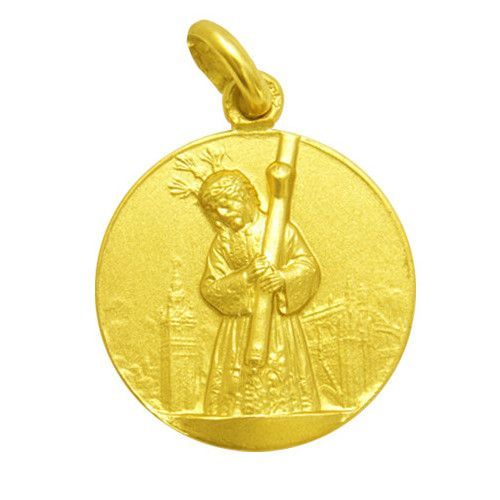 Medalla Oro 18kts Cristo Del Gran Poder 20mm M1/1/25/20