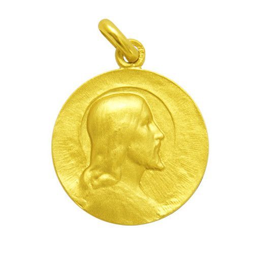 Medalla Oro 18kts Cristo Salvador 16mm M1/1/94/16