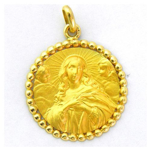 Medalla Oro 18kts La Purisima Concepcion 20mm M1/19/12/20