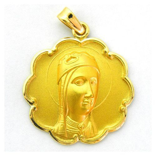 Medalla Oro 18kts Nuestra Seńora De Montserrat 27mm M1/6/13/27