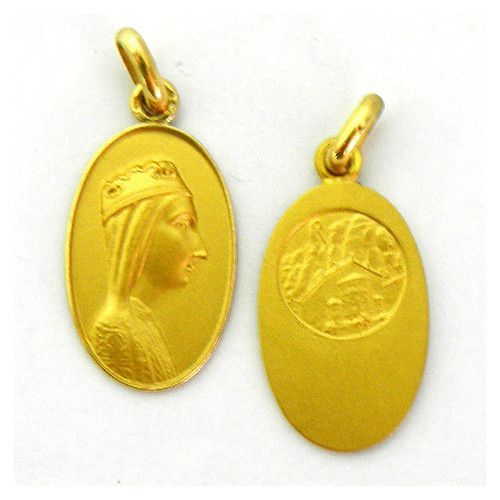 Medalla Oro 18kts Nuestra Seńora De Montserrat / Montańas Oval 18mm M1/7/293/18