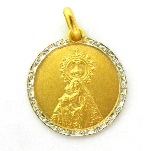 Medalla Oro 18kts Nuestra Seńora Del Mar Con Orla 18mm MO1/1/161/18