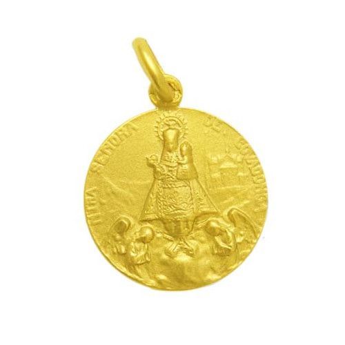 Medalla Oro 18kts Nuestra Sra De Covadonga Bisel 18mm M1/1/56/18