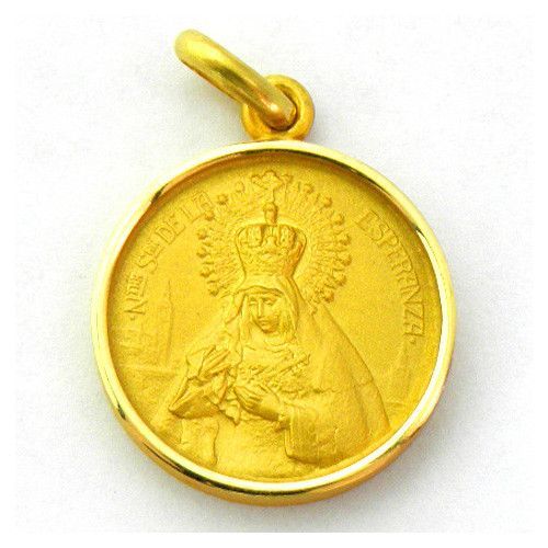 Medalla Oro 18kts Nuestra Sra De La Esperanza 17mm M1/9/50/17