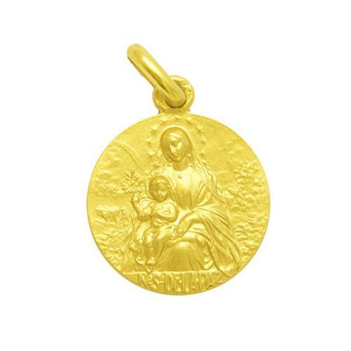 Medalla Oro 18kts Nuestra Sra De La Paz 16mm M1/1/151/16