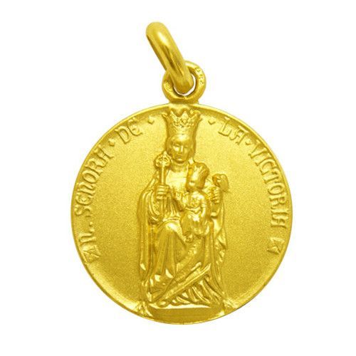 Medalla Oro 18kts Nuestra Sra De La Victoria 22mm M1/1/129/22