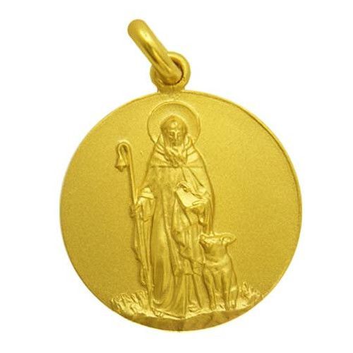 Medalla Oro 18kts San Antonio Abad 25mm M1/1/155/25