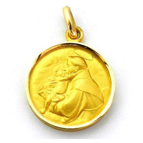 Medalla Oro 18kts San Antonio De Padua 17mm M1/9/7/17