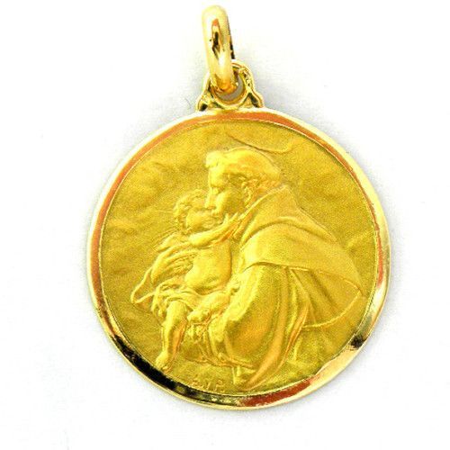 Medalla Oro 18kts San Antonio De Padua 22mm M1/4/7/22