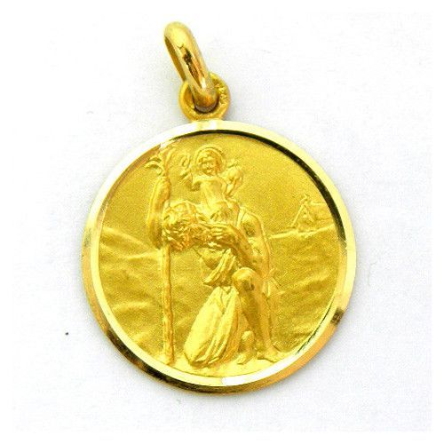 Medalla Oro 18kts San Cristobal 16mm M1/11/63/16