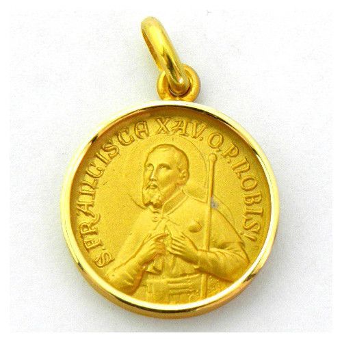 Medalla Oro 18kts San Francisco Javier 17mm M1/9/54/17