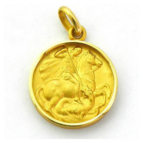 Medalla Oro 18kts San Jorge 17mm M1/9/47/17
