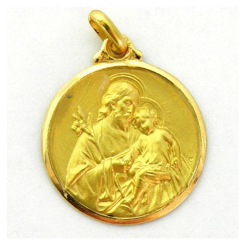 Medalla Oro 18kts San Jose 22mm M1/4/8/22