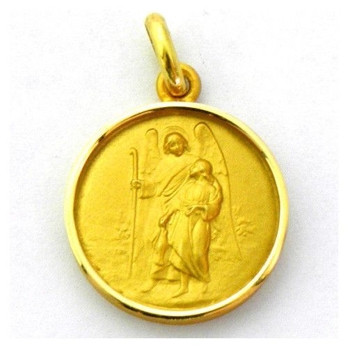 Medalla Oro 18kts San Rafael Arcangel Media Cańa 17mm M1/9/62/17