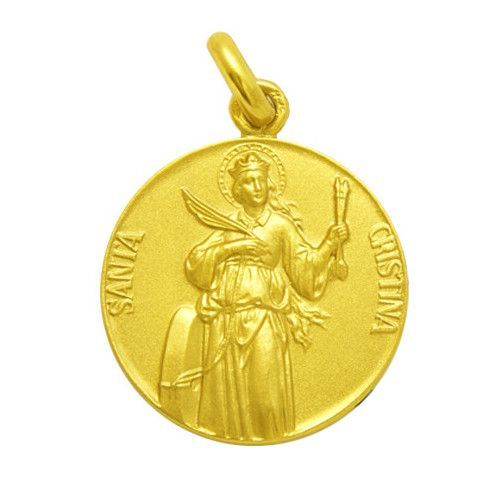 Medalla Oro 18kts Santa Cristina 20mm M1/1/132/20