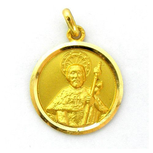 Medalla Oro 18kts Santiago Apostol 20mm M1/11/80/20