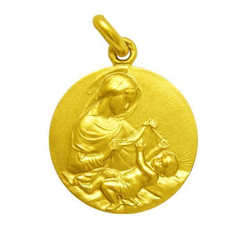 Medalla Oro 18kts Virgen Madre 20mm M1/1/150/20