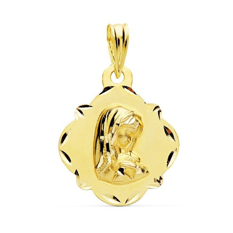 Medalla Oro 18kts Virgen Niña 19x16mm 26000328