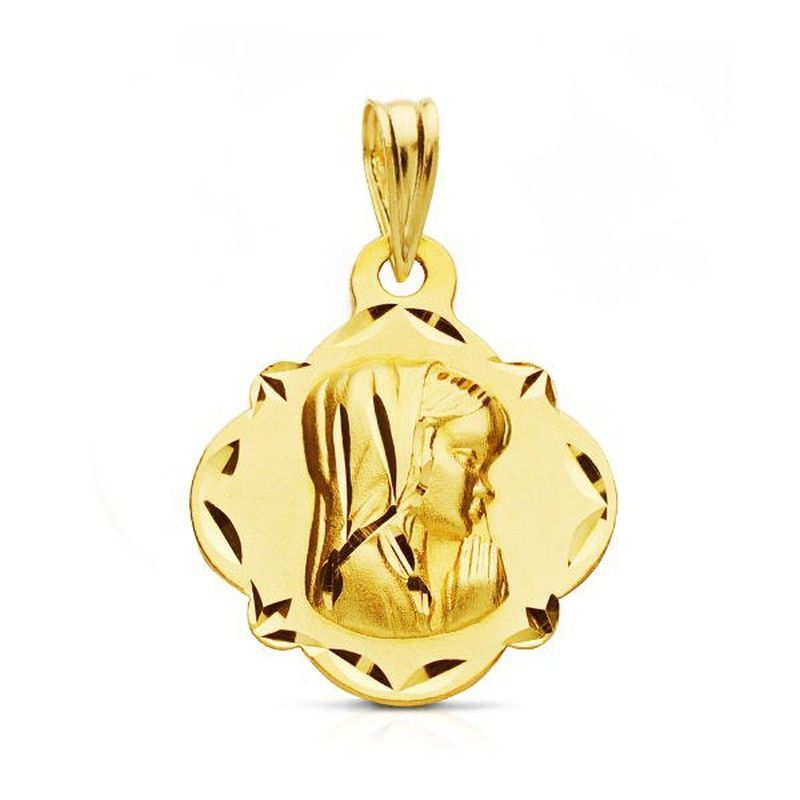 Medalla Oro 18kts Virgen Niña 19x16mm 27000009