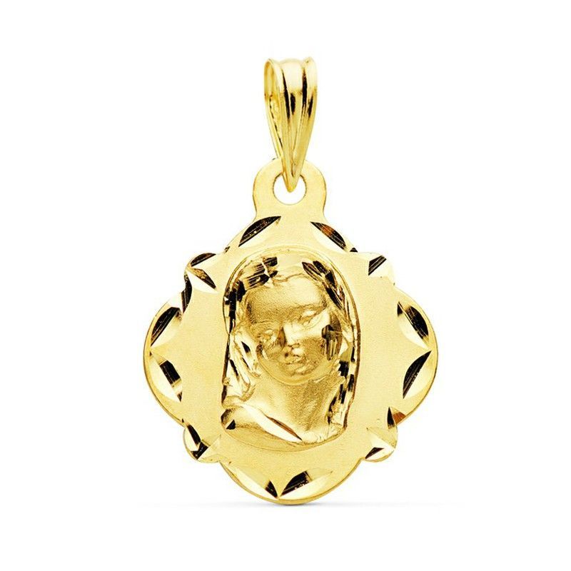 Medalla Oro 18kts Virgen Niña 19x16mm 27000010