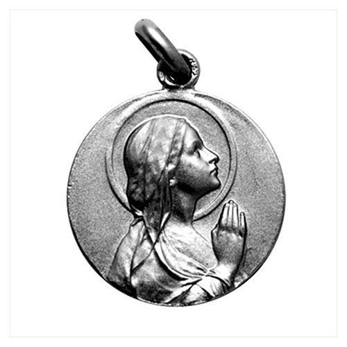 Medalla Plata Envejecida Ave Manos 22mm MP1/1/2/22