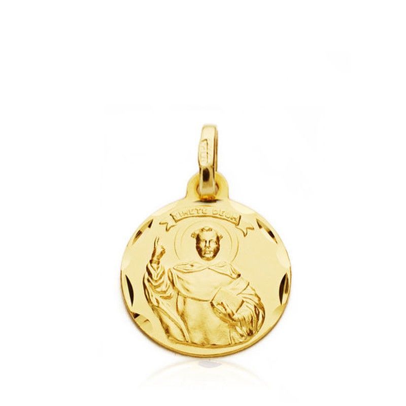 Medalla San Vicente Ferrer Oro 18kts 14mm P2873-314
