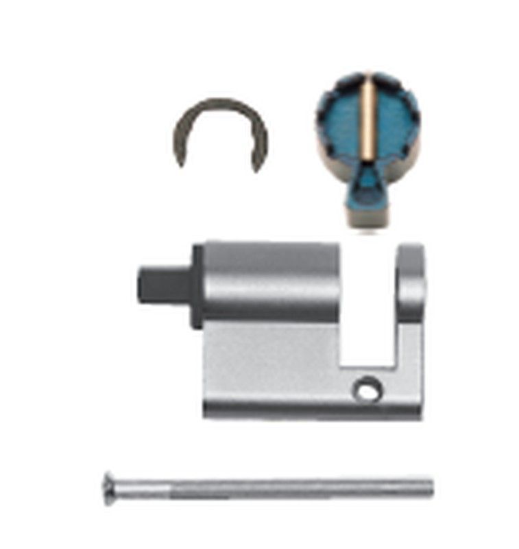 Medio Cilindro / bombín Seguridad 70+10 Niquel Leva Larga.