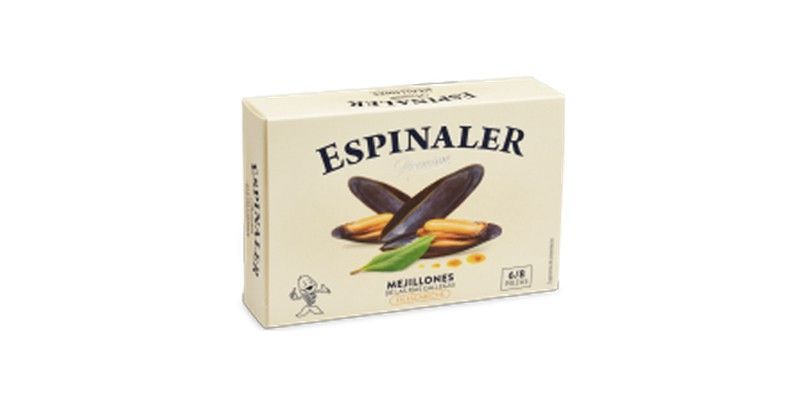 Mejillón en escabeche premium espinaler 125 grs 6-8pzs