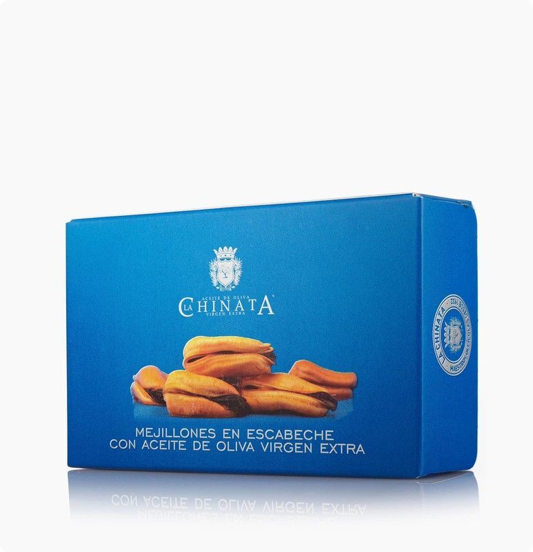 Mejillones en escabeche aceite oliva la chinata 120 grs