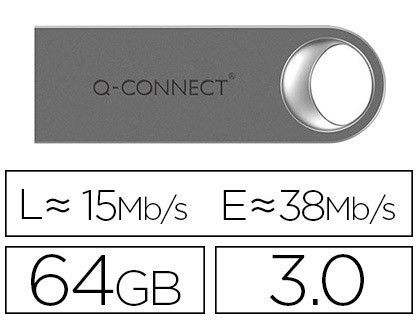 Memoria usb q-connect flash premium 64 gb 3.0