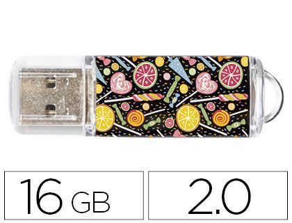 Memoria usb techonetech flash drive 16 gb 2.0 candy pop