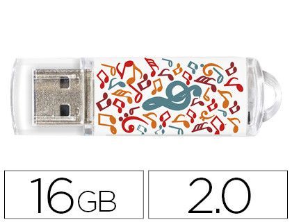 Memoria usb techonetech flash drive 16 gb 2.0 music dream